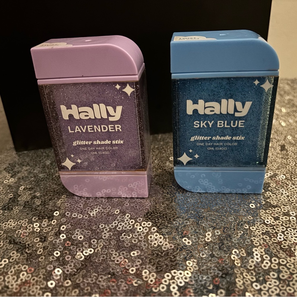 Lavender and Sky Blue Glitter Shade Stix